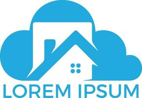 Modern cloud home vector design. Cloud storage home vector logo.