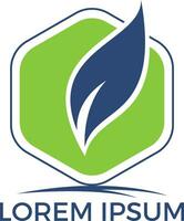 hoja verde ecología naturaleza elemento vector logo. logotipo de hoja y logotipo de hoja orgánica abstracta.
