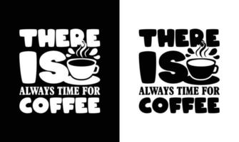 diseño de camiseta con cita de café, tipografía vector