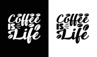diseño de camiseta con cita de café, tipografía vector