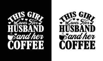 diseño de camiseta con cita de café, tipografía vector