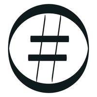ilustración de elemento simple. diseño de símbolo de hashtag de la colección de marketing en redes sociales. web y móvil vector