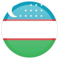 ilustración icono de la bandera de uzbekistán. bandera nacional de uzbekistán. vector