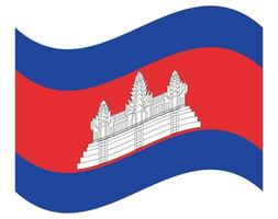 bandera de camboya. dimensiones precisas, proporciones de elementos y colores vector