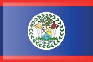 bandera de belice. dimensiones precisas, proporciones de elementos y colores vector