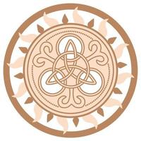 nudo de la trinidad celta. colgante. beige de moda, diseño con runas