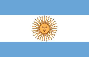 original and simple Argentina flag isolated in official colors and Proportion Correctly vector