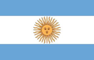 original and simple Argentina flag isolated in official colors and Proportion Correctly vector