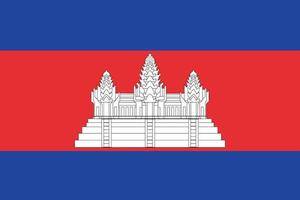 Flag of Cambodia. Accurate dimensions, element proportions and colors vector