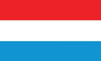 Luxembourg flag. Accurate dimensions, element proportions and colors vector