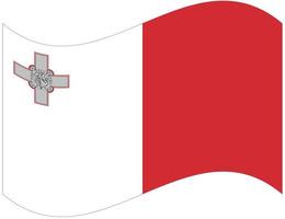 vector de bandera malta. bandera de malta original y simple aislada en colores oficiales y proporción correcta