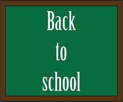 Welcome back to school text drawing by colorful chalk in blackboard with school items and elements. vector