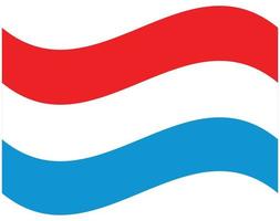 Luxembourg flag. Accurate dimensions, element proportions and colors vector