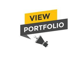View portfolio Colorful label sign template. View portfolio symbol web banner. vector