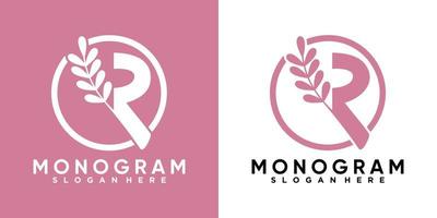latter r logo design with style and creative concept vector