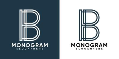 latter b logo design with style and creative concept vector