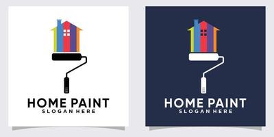 home panting logo design with creative concept vector