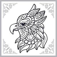 águila mandala artes aislado sobre fondo blanco. vector