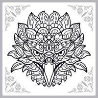 águila mandala artes aislado sobre fondo blanco. vector