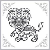 Lion mandala arts isolated on white background vector