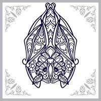 Bat mandala arts isolated on white background vector