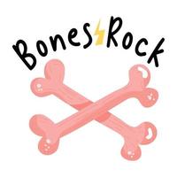 An icon of bones rock flat icon vector