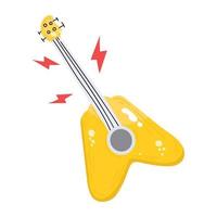 An icon of guitar in editable format vector