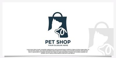 Pet logo design template pet icon simple concept Premium Vector