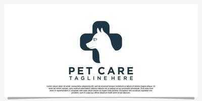 Pet logo design template pet icon simple concept Premium Vector