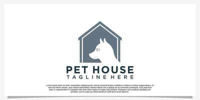 Pet logo design template pet icon simple concept Premium Vector