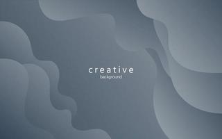 minimal abstract dynamic black gray gradient color fluid, liquid wavy shape geometric composition background. eps10 vector