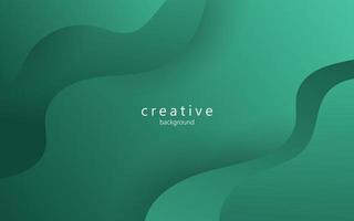 minimal abstract dynamic green gradient color fluid, liquid wavy shape geometric composition background. eps10 vector