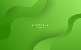 minimal abstract dynamic green gradient color fluid, liquid wavy shape geometric composition background. eps10 vector