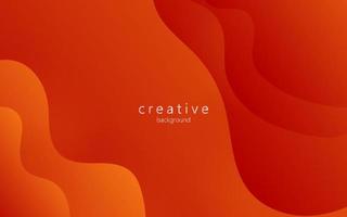 minimal abstract dynamic orange gradient color fluid, liquid wavy shape geometric composition background. eps10 vector