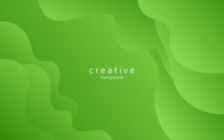 minimal abstract dynamic green gradient color fluid, liquid wavy shape geometric composition background. eps10 vector