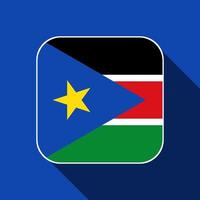 bandera de sudán del sur, colores oficiales. ilustración vectorial vector