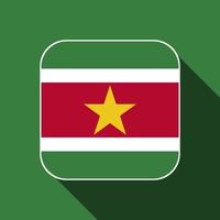 Suriname flag, official colors. Vector illustration.