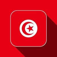 Tunisia flag, official colors. Vector illustration.