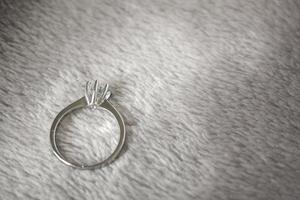 Jewelry luxury silver diamond ring photo