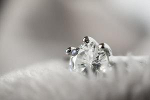 Jewelry luxury silver diamond ring photo