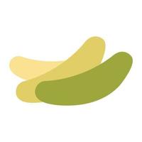 vector image of three cucumber icons in flat