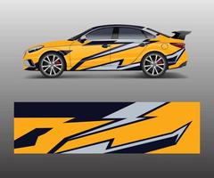 Car wrap design for sport car. Car wrap design for branding, services, company. vector