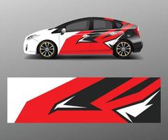 Racing car wrap with abstract stripe shapes for Company. Sport car racing wrap vector design template design vector