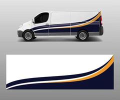 cargo van wrap vector, Graphic abstract stripe designs for wrap branding vehicle vector