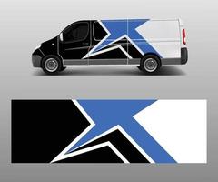 modern simple design for van graphics vinyl wrap template vector