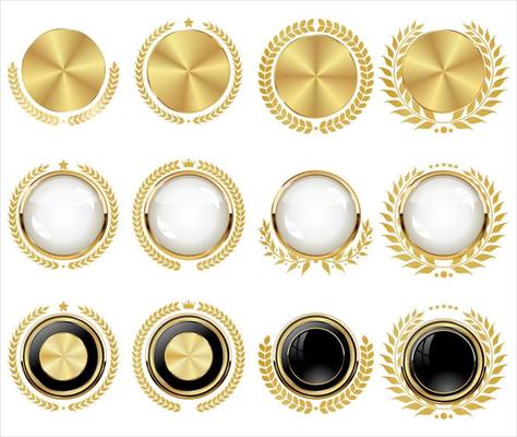 Gold Laurel Wreath Vector Art, Icons, and Graphics for Free Download