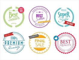 Retro vintage badges and labels vector