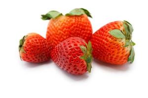 Strawberries isolated on white background photo