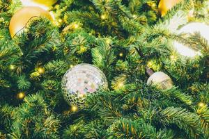 Decorated Christmas tree background photo