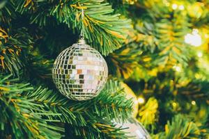 Decorated Christmas tree background photo